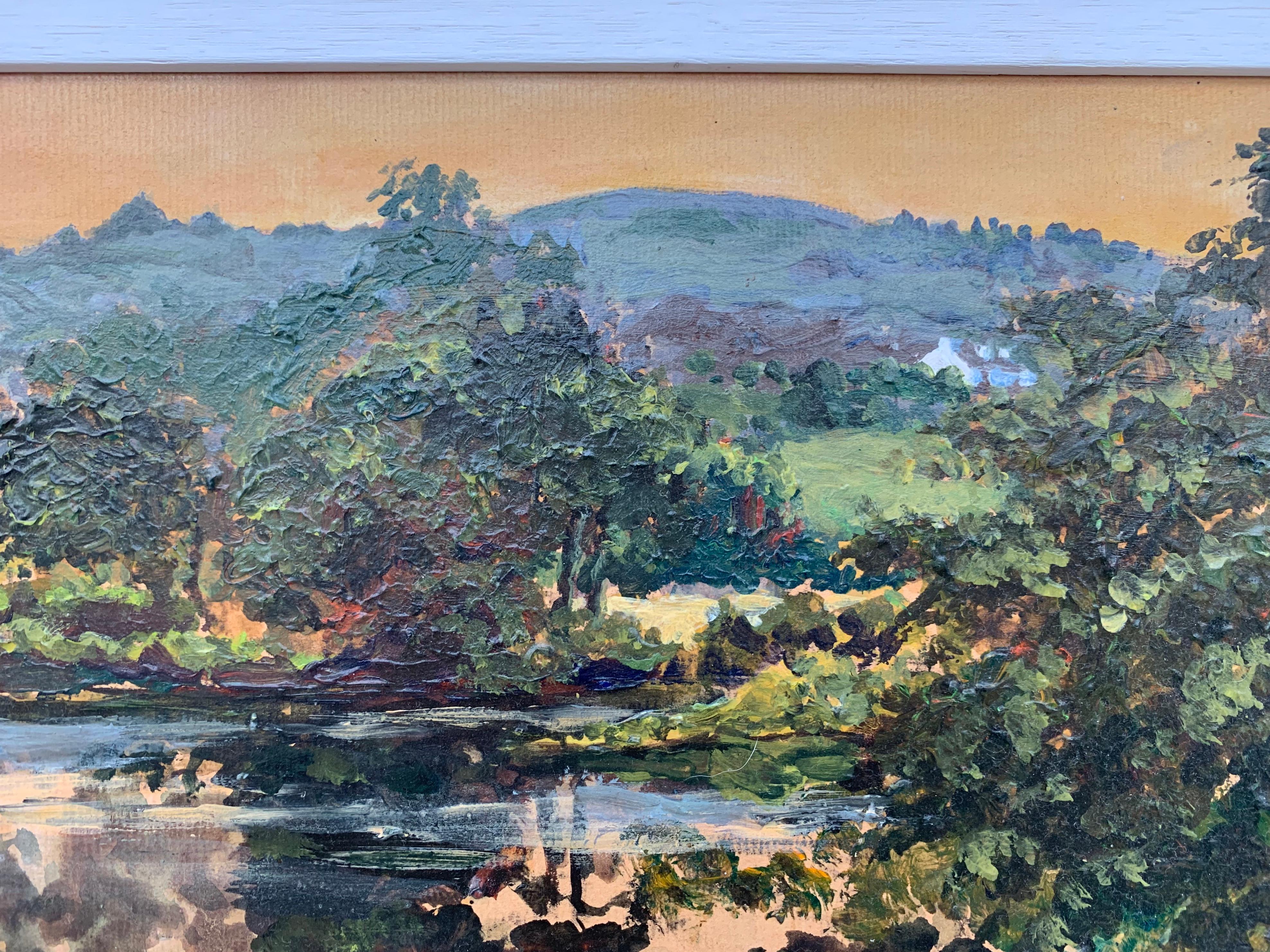 Original Painting of the River Lennon at Sunset in County Donegal Ireland 3
