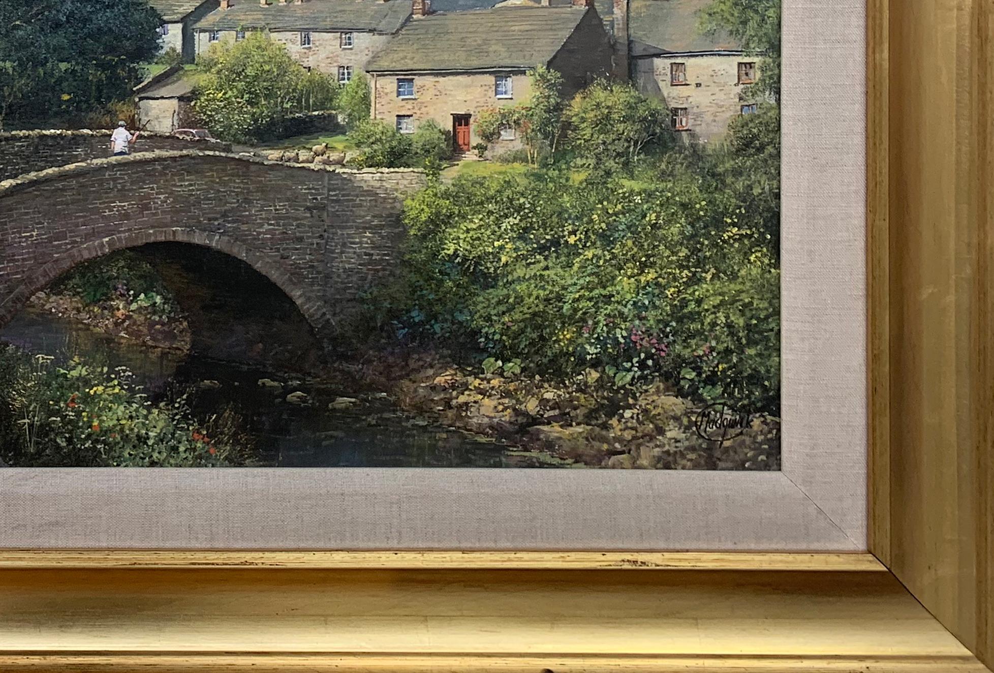 Original Oil Painting of Thwaite Village in Yorkshire Dales England British Art 7