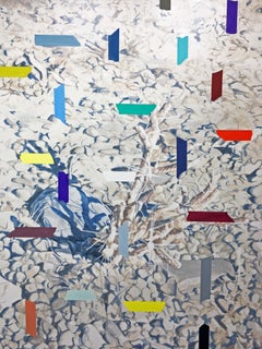 Rocks and Tapes (Color Field) Painting