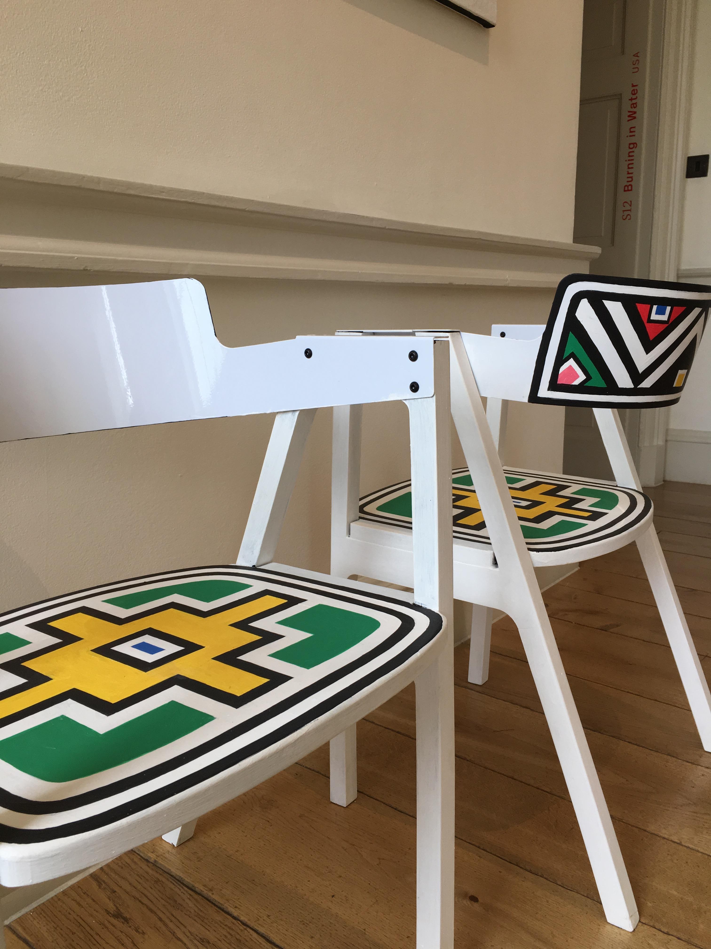 geometric painted furniture