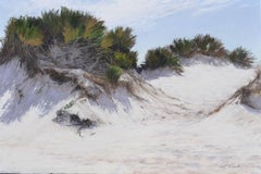 "Dunes, Horn Island" soft pastel on paper, en plein air landscape, beach