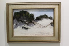"Dunes, Horn Island" soft pastel on paper, en plein air landscape, beach