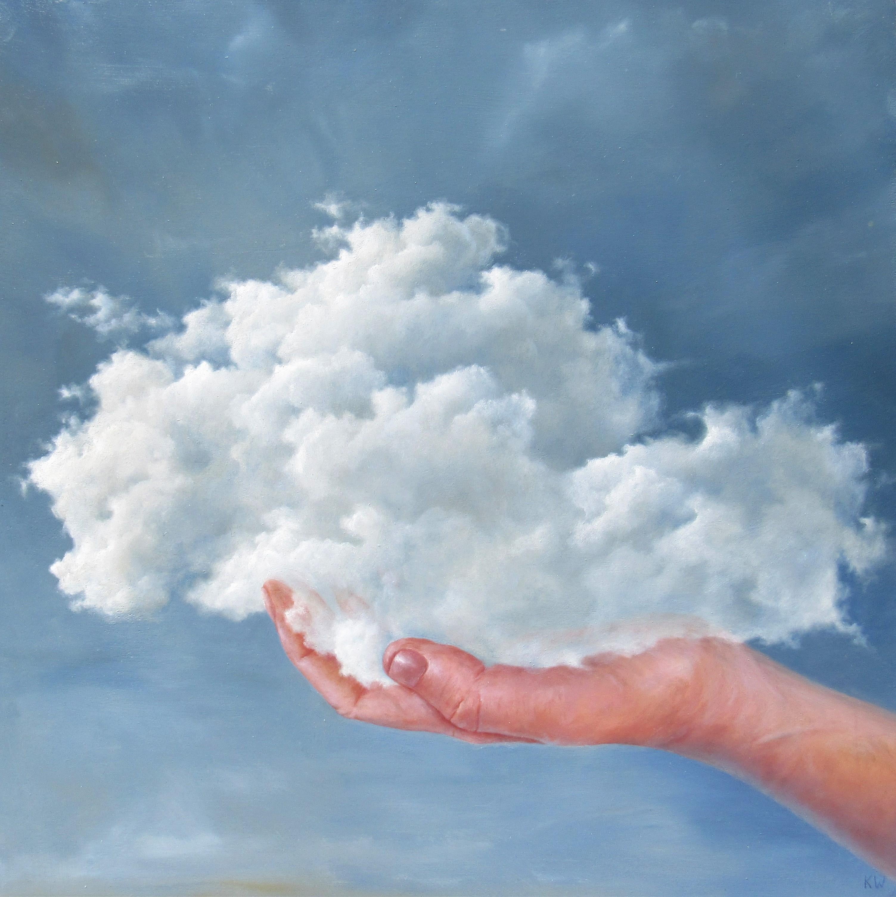 hold me in your hand like a cloud - Painting by Kris Wenschuh