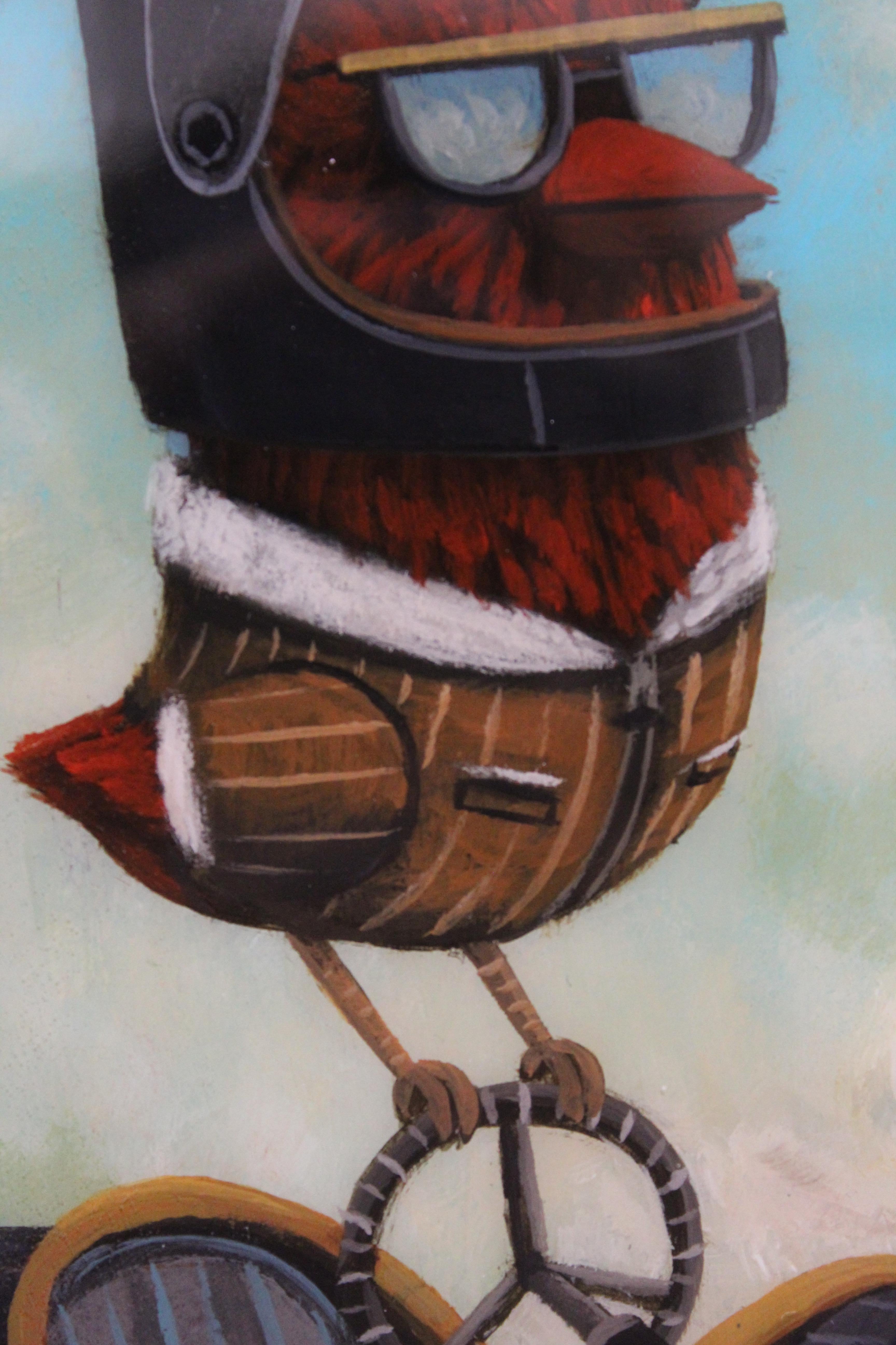 This is a miniature painting by Nathan Durfee. It is an oil painting on a panel plaque. It is signed by the artist on the bottom as 