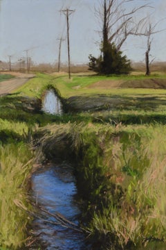 "A Clear Day" soft pastel on paper, en plein air landscape