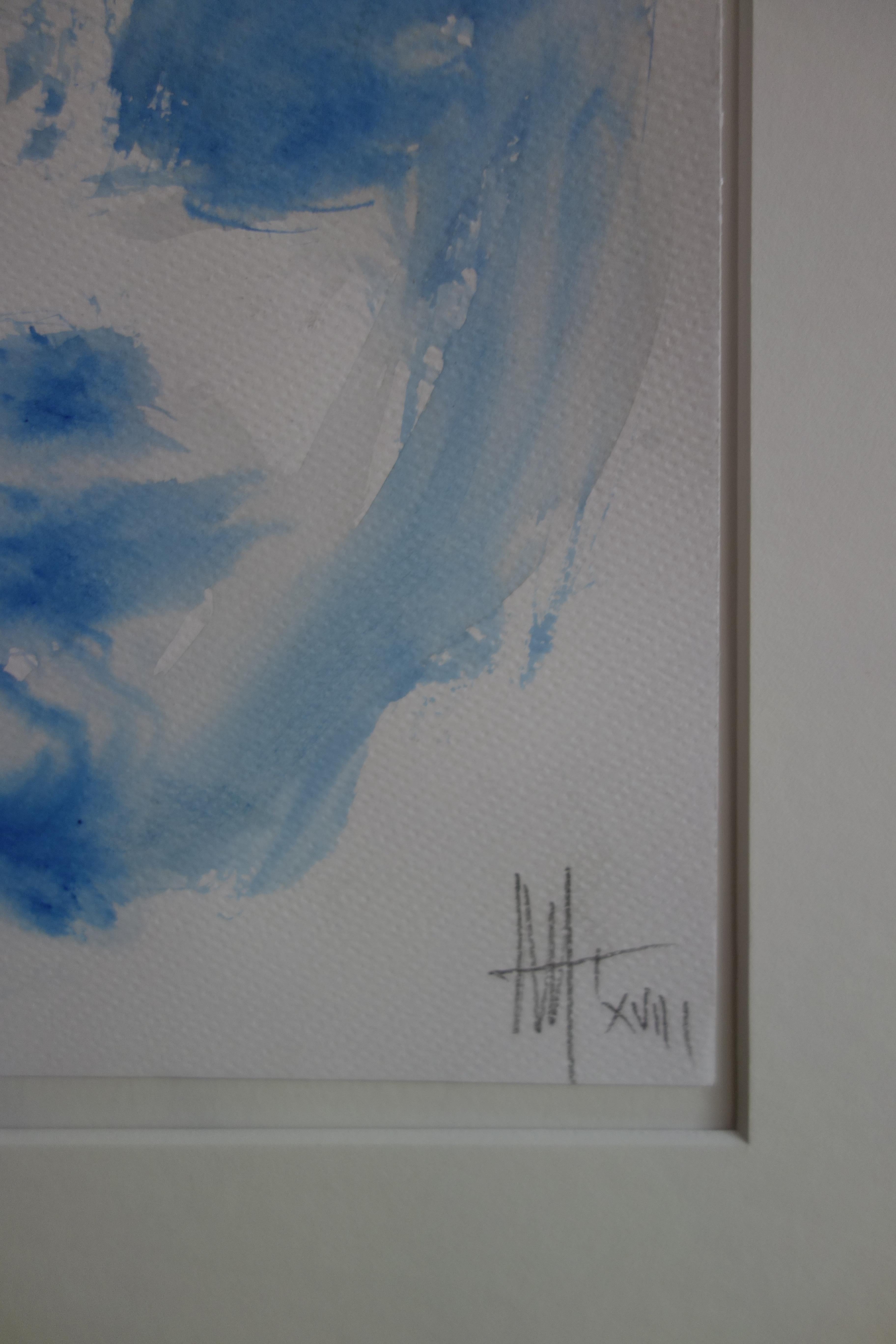 Mask - Contemporary watercolor - Meditation p1 by Marc Prat For Sale 4