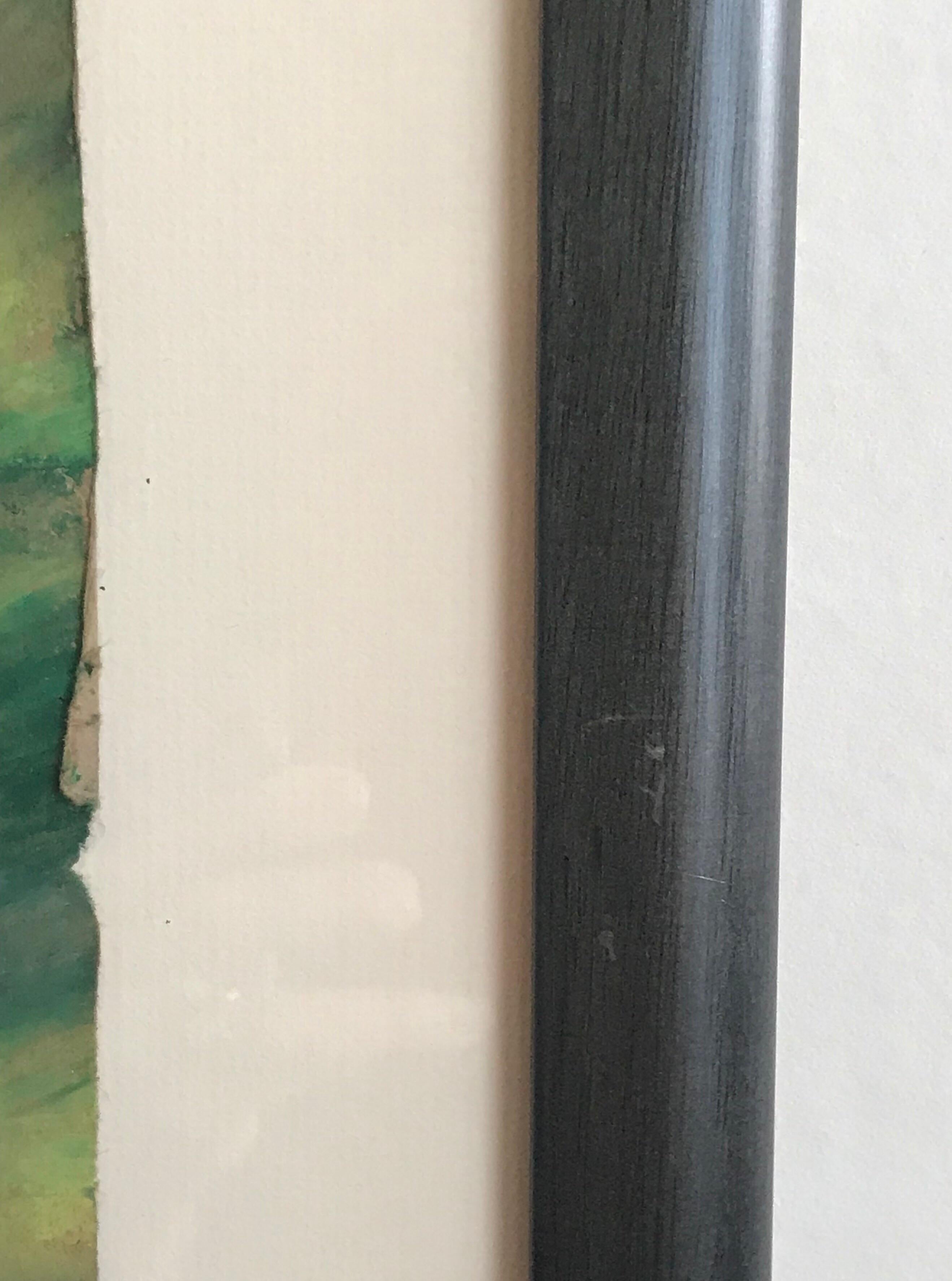 LANZAMIENTO DEL COHETE Pastel al óleo firmado, Paisaje abstracto, Viaje espacial, Arte visionario en venta 5
