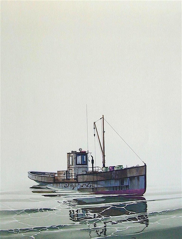 John Lutes Cay Runner, Signed Original Lithograph, Realistic Runner