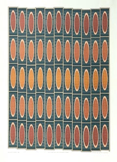 Silk Stockings Candlelit Cafes, Signed Lithograph, Geometric Abstract Pattern