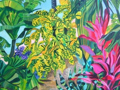 BEYOND EARTHS BEAUTY Signed Original Lithograph, Colorful Tropical Landscape