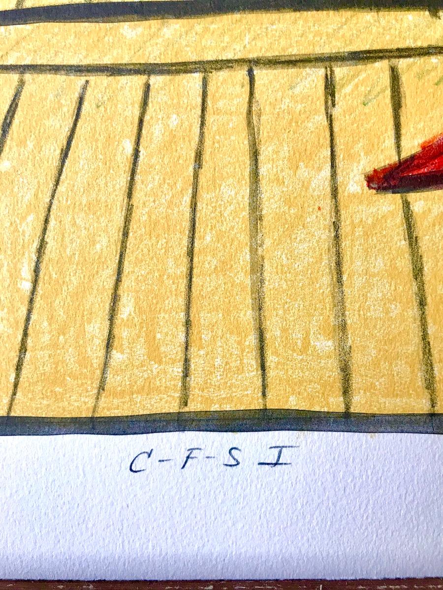 C.C.I., Litografia firmata, Coney Island, Figure di personaggi dei fumetti in vendita 1
