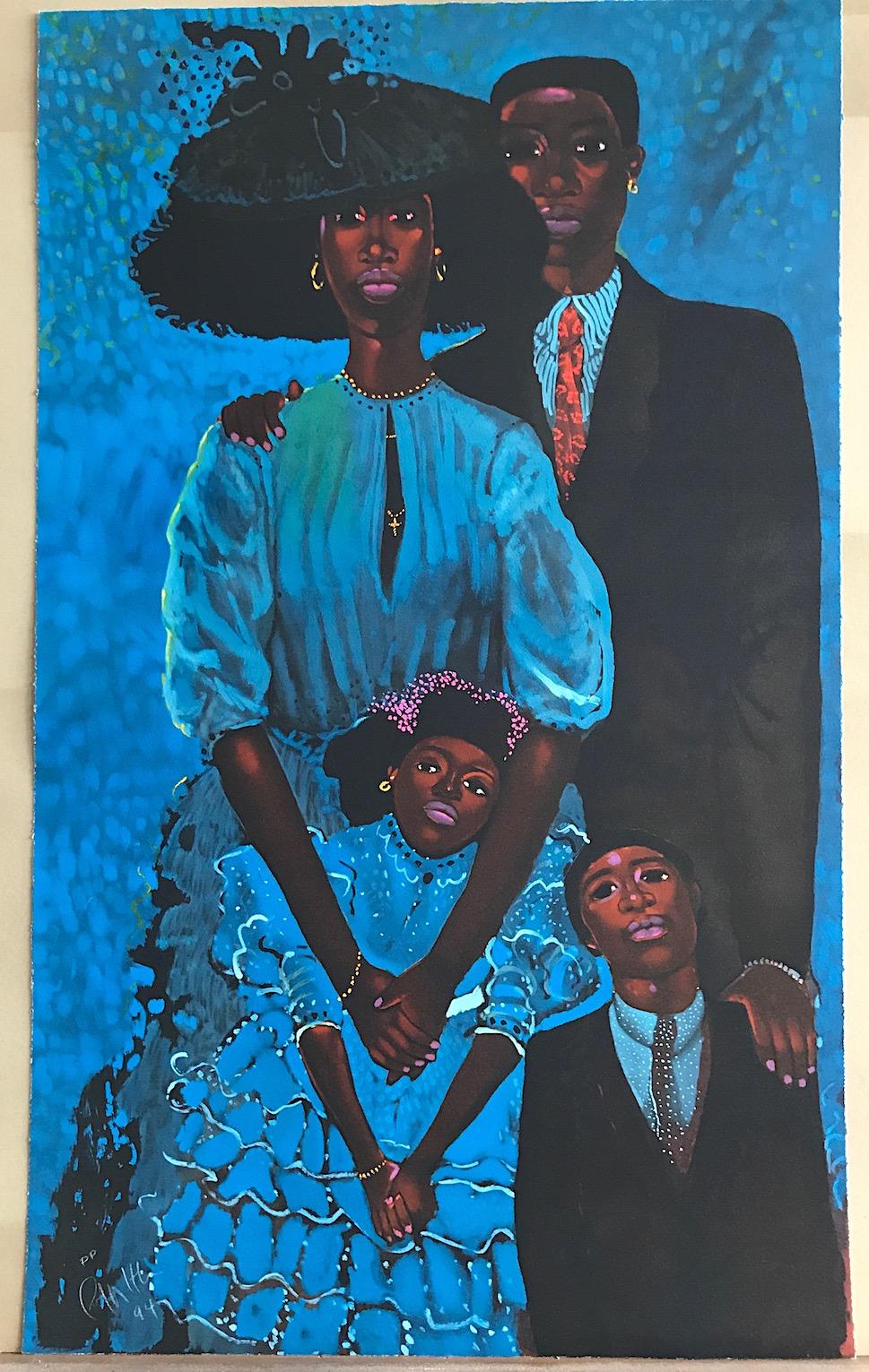 black family painting