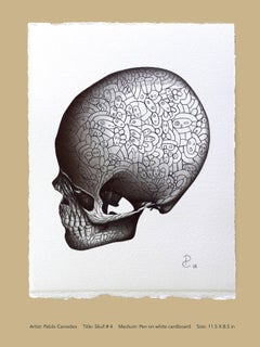 "Skull 4" - skull pen drawing on paper 