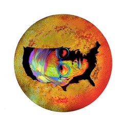 Andy Warhol's portrait "On The Map" - Digital Art print