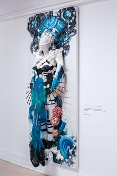 “Limitless Light of the Void” (spirit) - oriental 3D wall piece in blue