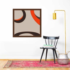 "Our Eyes 32" - abstract digital print, warm earth tones