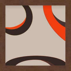 "Our Eyes 32" - abstract digital print, warm earth tones