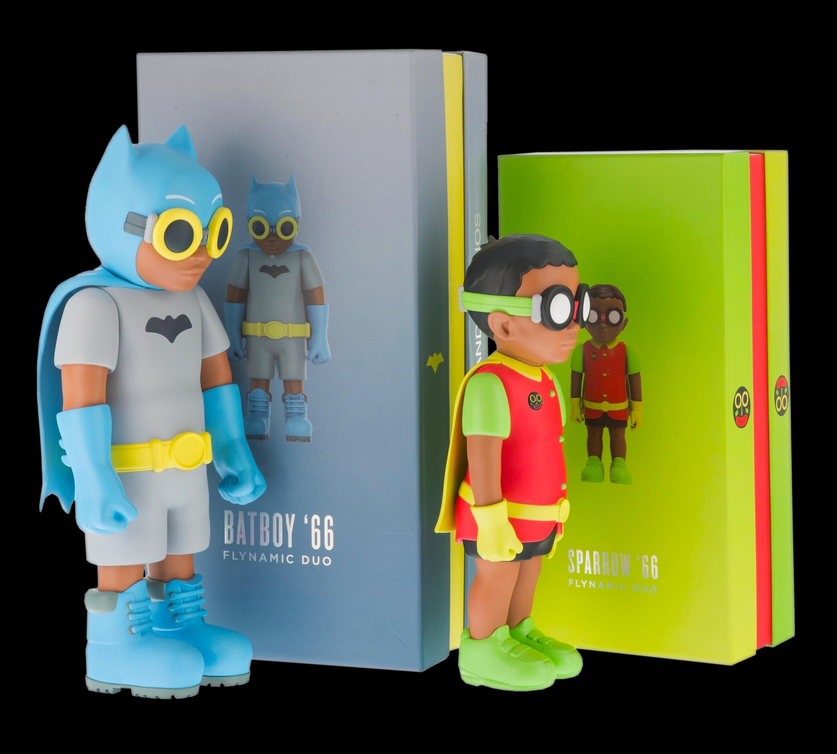 Figures en vinyle « Flying Duo - Batboy '66 et Sparrow '66' (Set of Two) - Art de Hebru Brantley