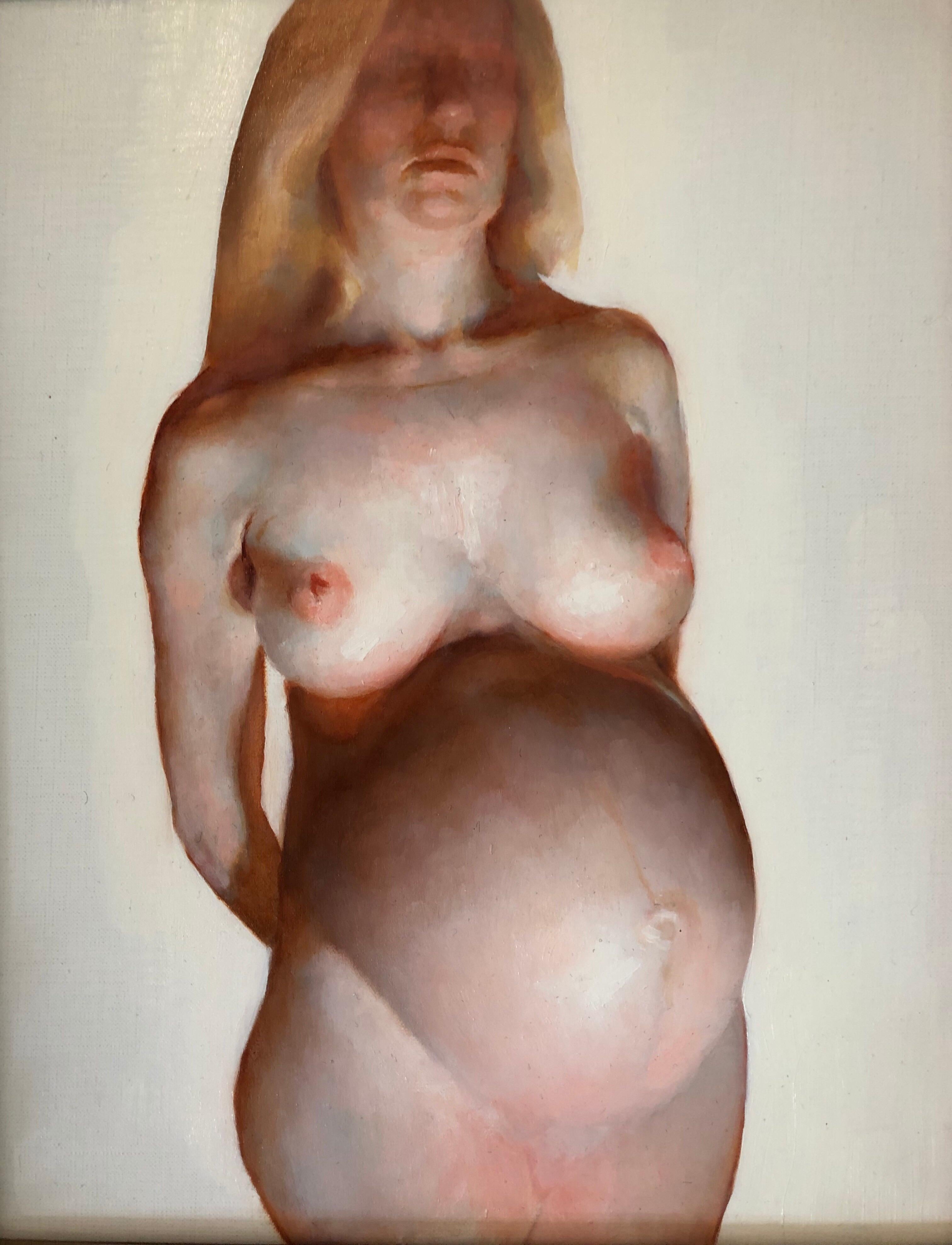 Emanuela DeMusis Figurative Painting - Study for Transfiguration, Self-Portrait at 46