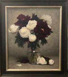 Red and White Peony Bouquet