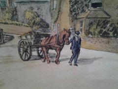 Boys playing Marbles in Feltham, Middlesex Wartime scene.