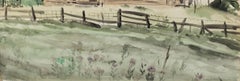 Ohio Roadside (Large house with split rail fence on an Ohio roadside)