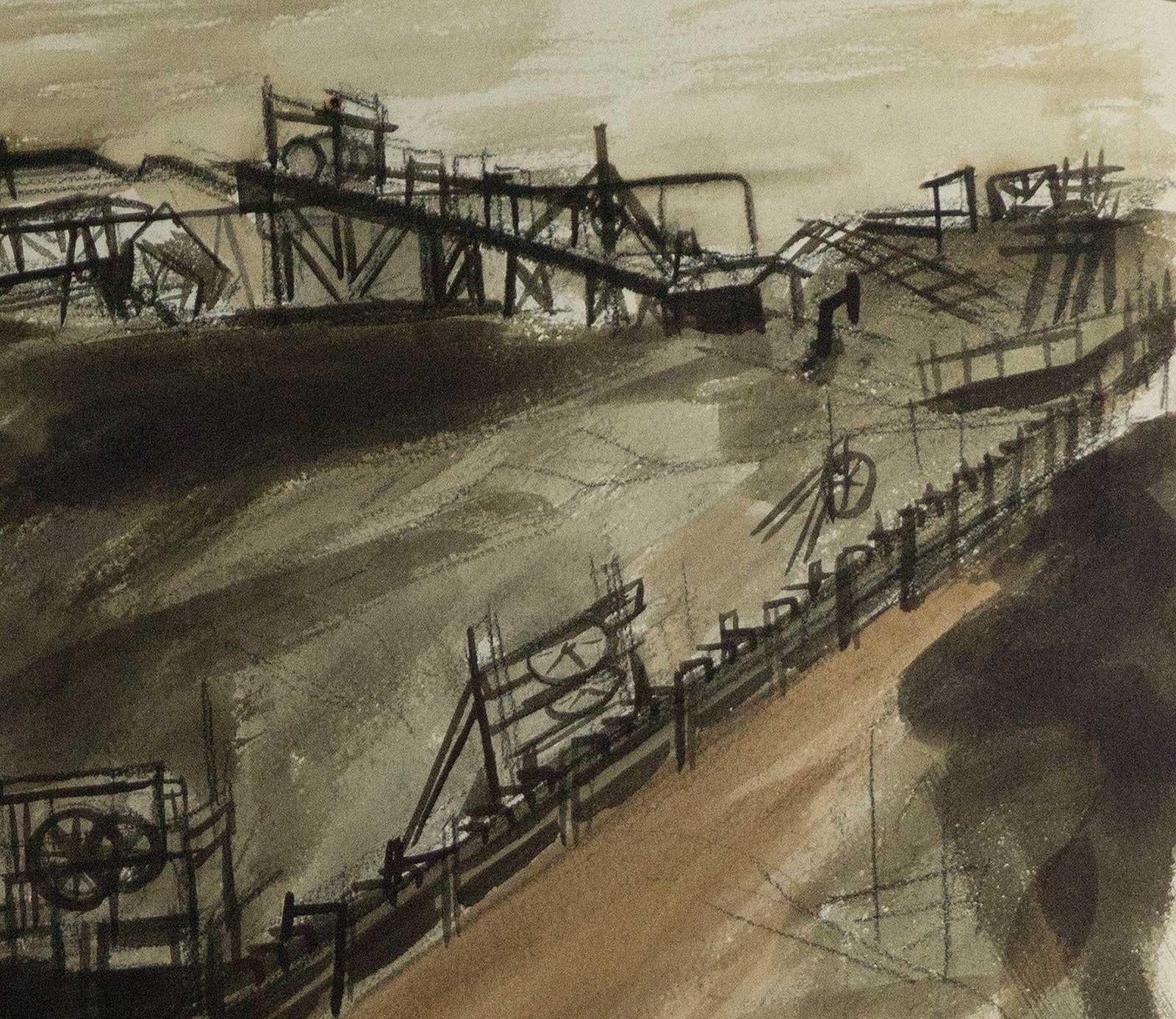 Breaker Slope (the landscape construction by a coal mining operation / WPA era) - Art by Chet La More