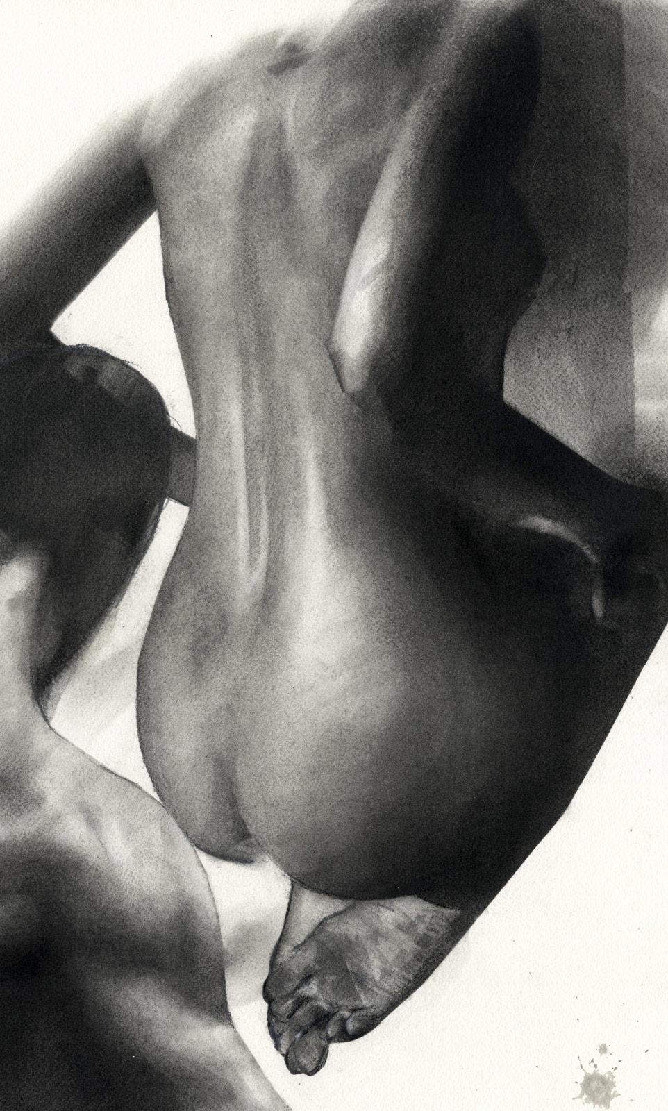 Nudefarbener Mann und Frau (Desire und sexuelle Spannung) – Art von Tom Leveritt