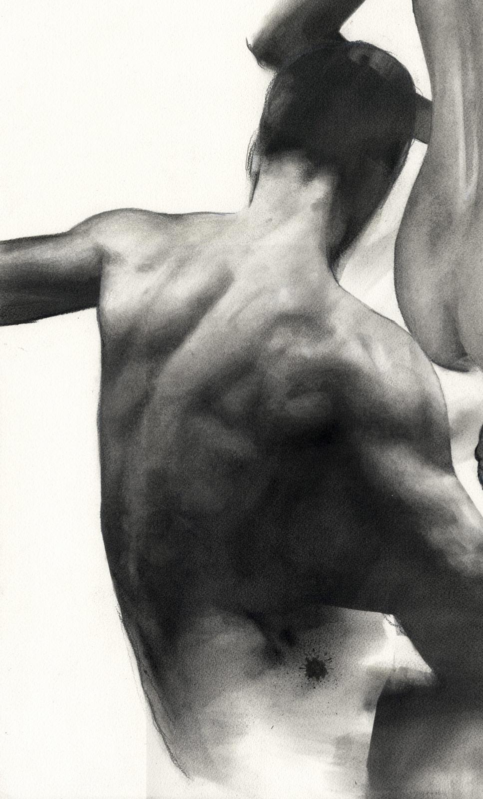 Nudefarbener Mann und Frau (Desire und sexuelle Spannung) (Moderne), Art, von Tom Leveritt