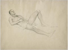 Uomo che riposa (l'uomo si rilassa avvolto solo in un piccolo asciugamano) - Celebrazione dell'orgoglio