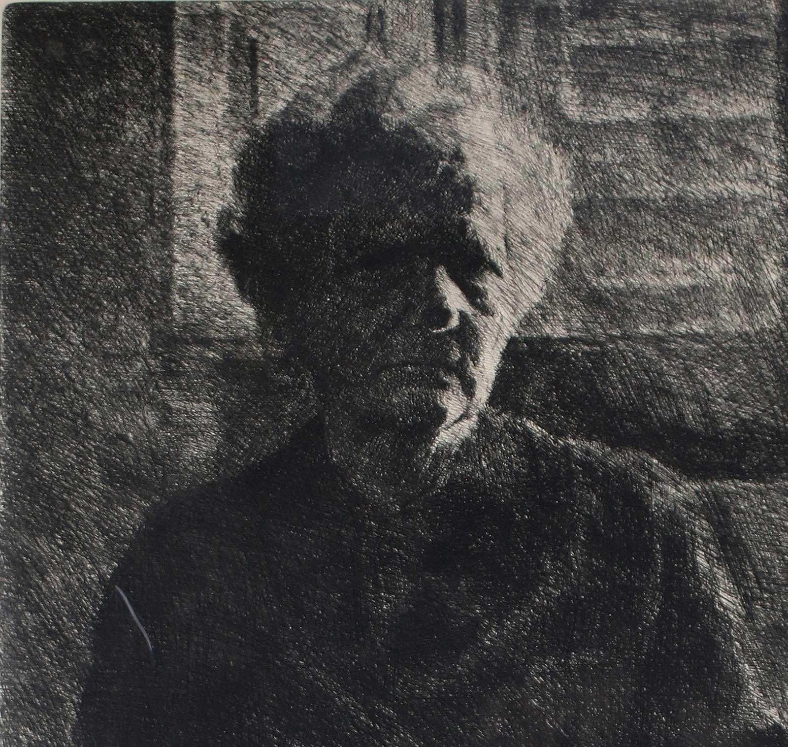 Ma grand-mère (la mère de l'artiste, la quintessence de la matrice italienne) - Print de Paolo Ciampini