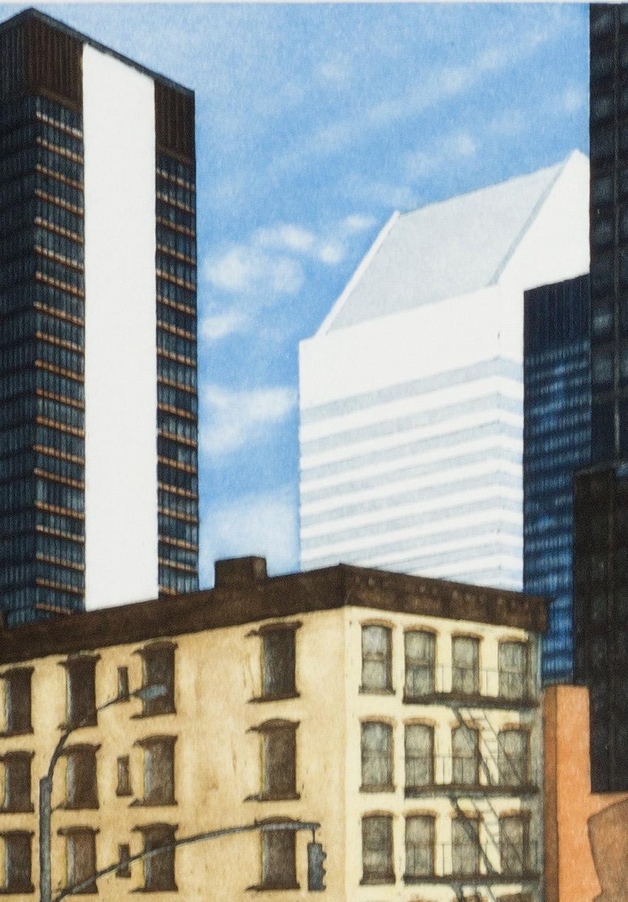 Citicorp (53rd St between Lexington and Third Avenue in Manhattan) - Print by Kathleen Gallagher