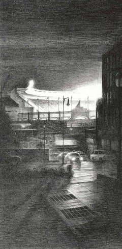 Night Game, The Bronx (late summer night at Yankee Stadium in the final season)