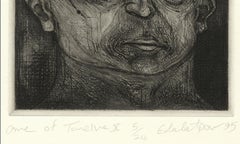 One of Twelve X (gravures d'une des 12 têtes basées sur le thème de l'eau)  sculpture monumentale)