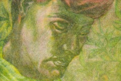 Red Damsel (Human looks  at small Tinker Bell like figure)