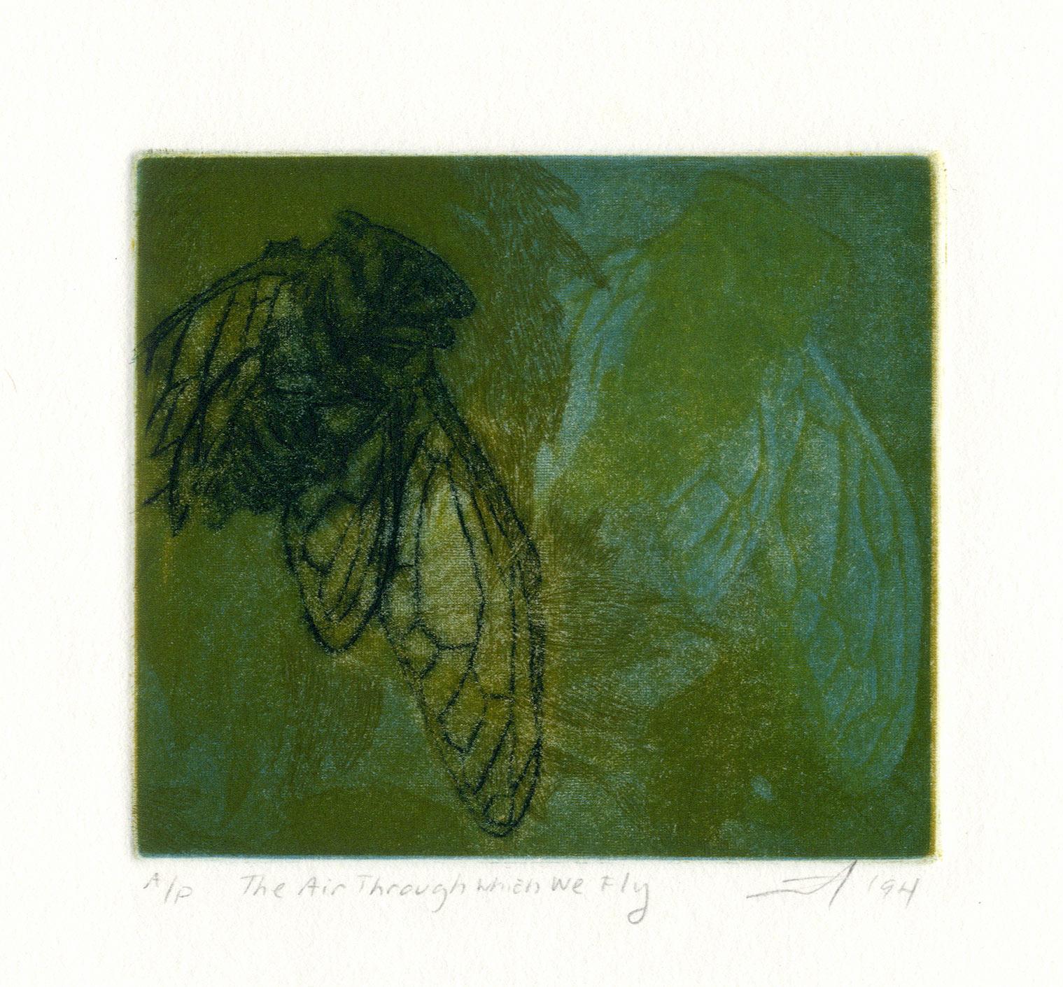 The Air Through Which We Fly (Grün), Landscape Print, von Lois Ward