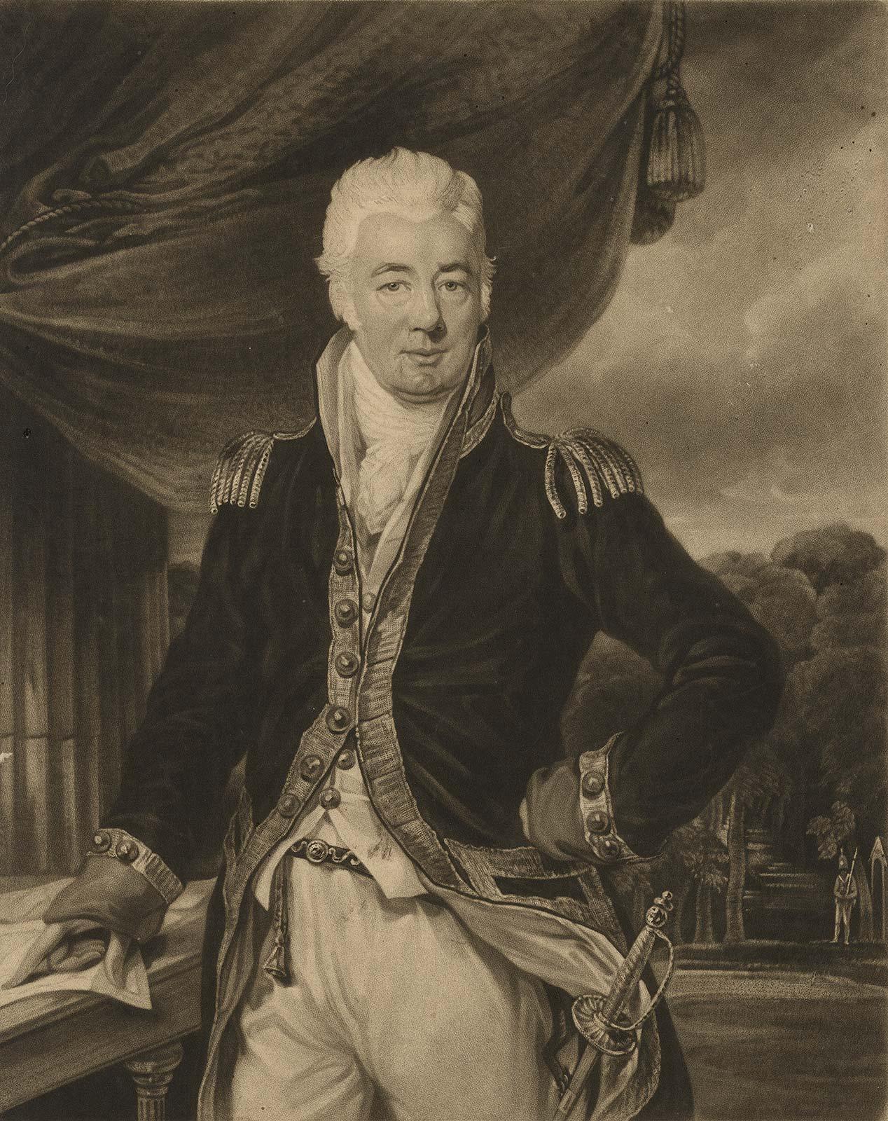 Thomas Lupton Figurative Print - Major General Bonham (Last English Governor of Surinam)