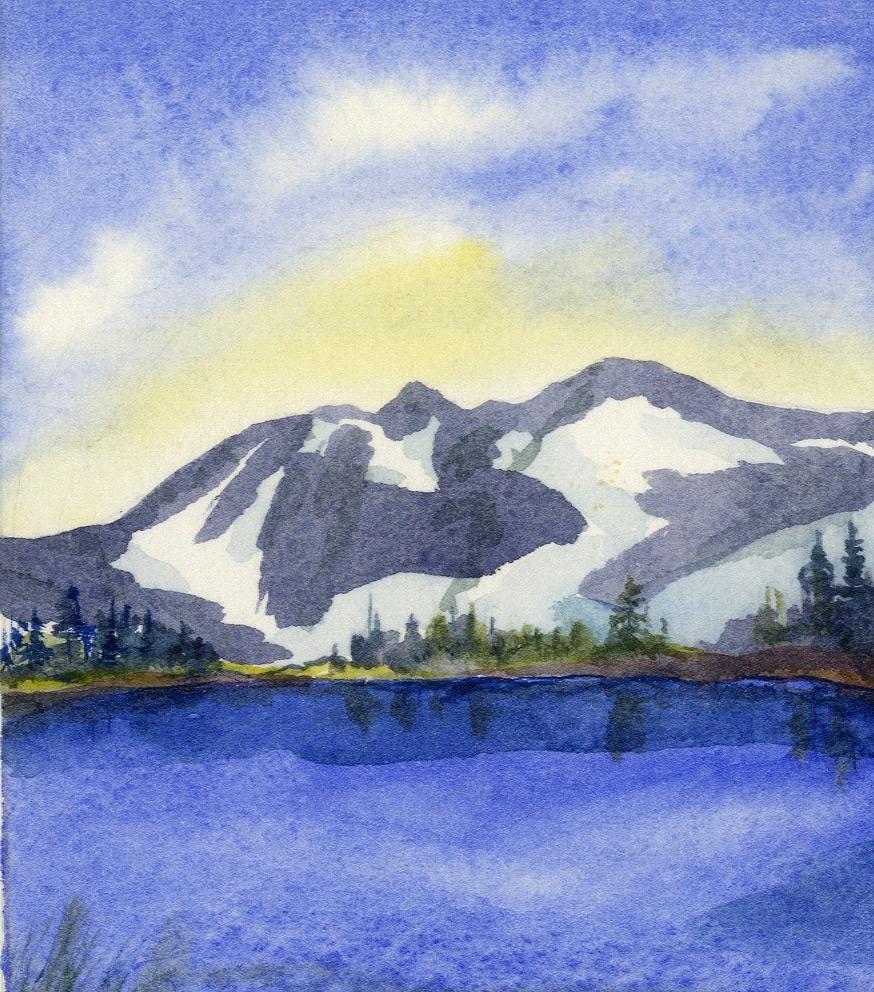 Lever de soleil sur la montagne - Art de Glenora Richards