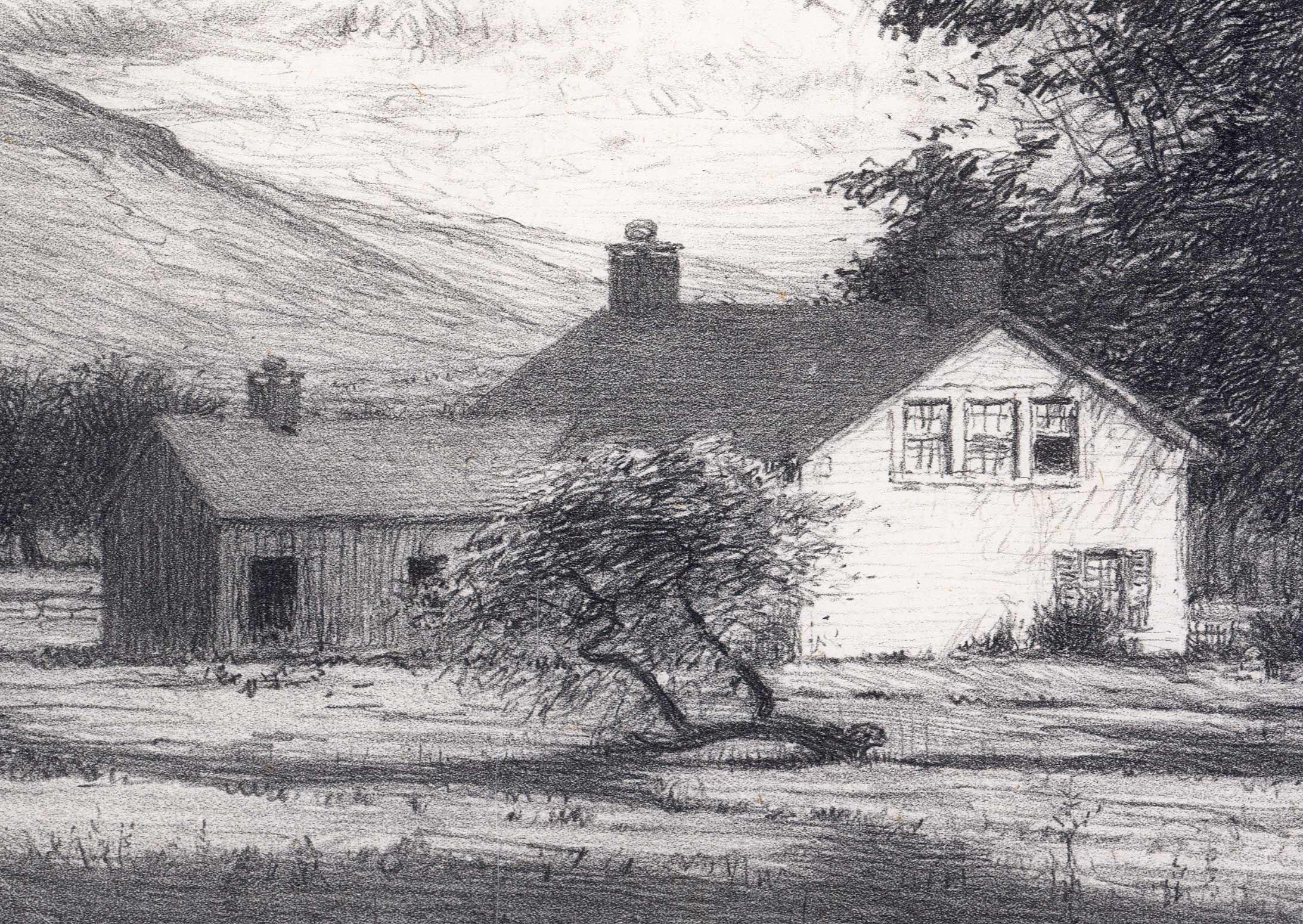 My House (the home of the artist in Woodstock art colony in Woodstock, New York) - Print by Bolton Coit Brown