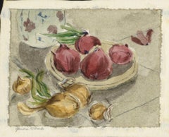 Onions and Pitcher in Red and Yellow