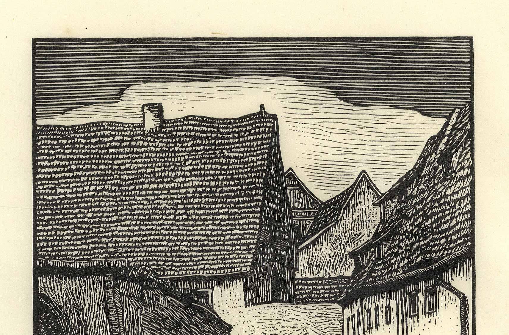 Village Scene - Print by Julius Lankes