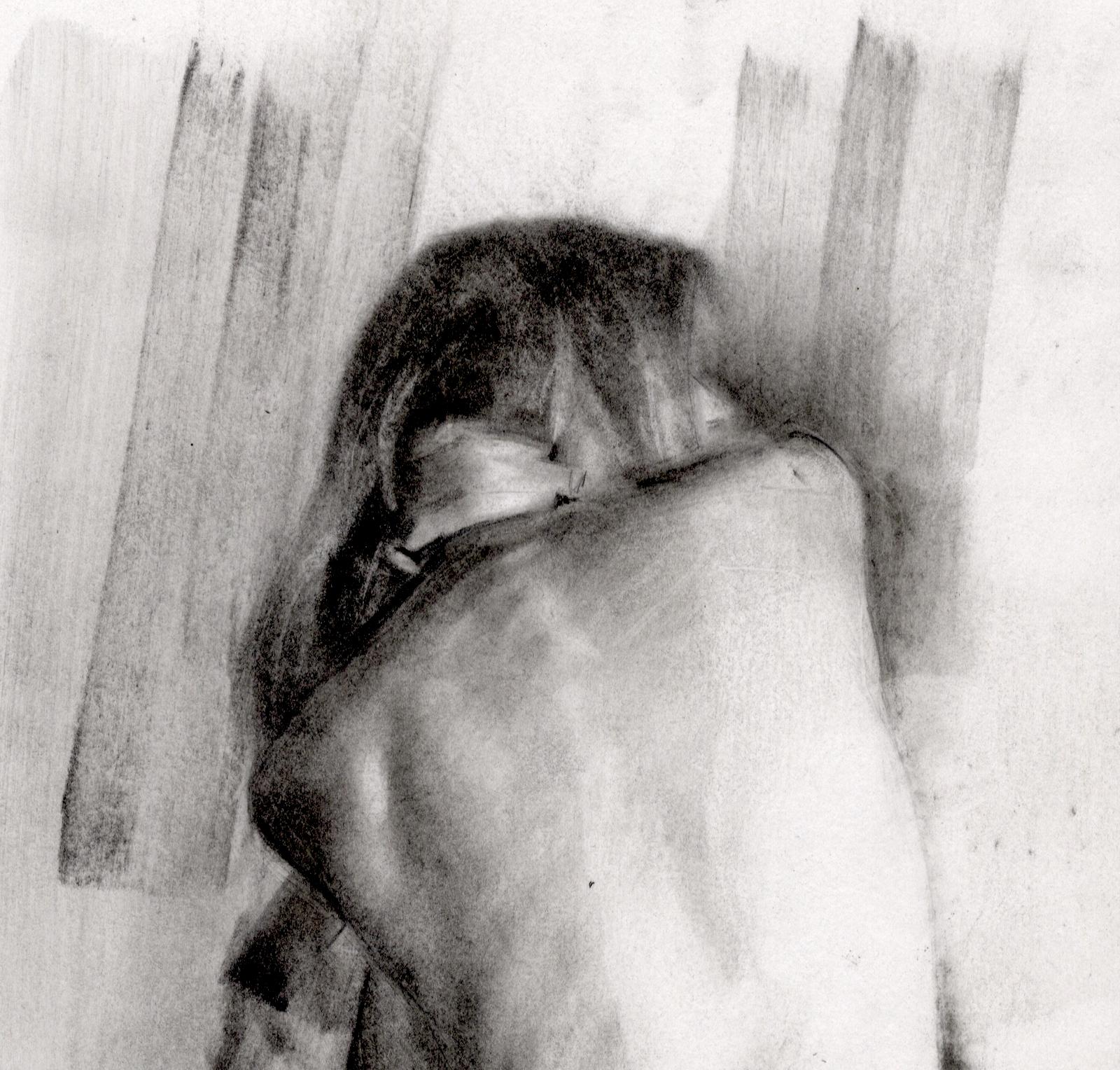 Looking Away (a sensual young woman reflects on her future as she ponders past) - Art by Tom Leveritt