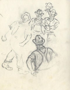 sketch of farmers