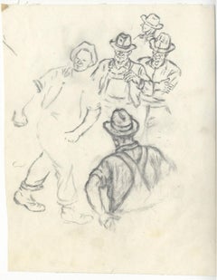 sketch of farmers