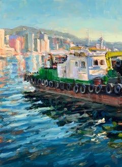 "Busan Harbor" Colorful Scene of South Korea
