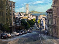 "Down Mason Street" - Scène colorée de San Francisco