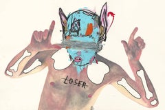 Loser - original watercolor on paper by Theohuxxx