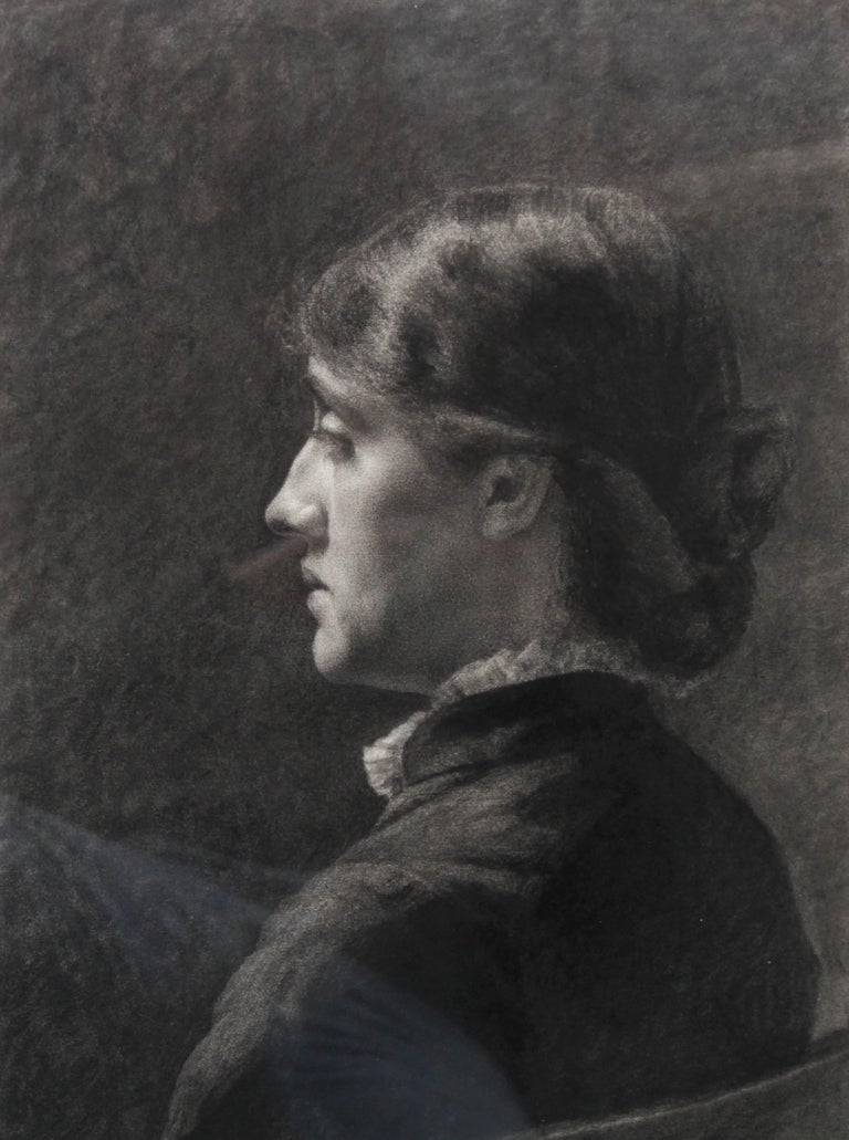 This is a fine circa 1890 Pre-Raphaelite Victorian pencil drawing. Executed by one of the leading artists of the day, it is a very striking and fascinating portrait and in good condition. 
Unsigned.
Provenance. Private collection.
Condition.
