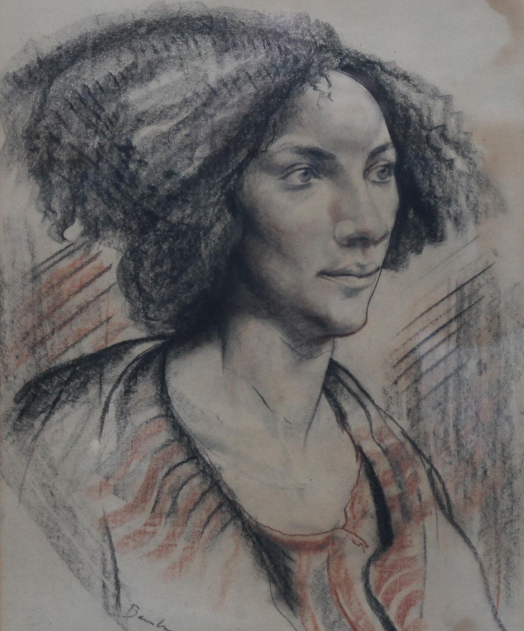 A dramatic head and shoulders portrait of a lady in coloured chalks attributed to noted British artist Edward Bainbridge Copnall. This is just a stunning artwork which dates to circa 1940.
Signed Bainbridge Copnall. 
Provenance. Midlands