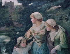 The Village Maids - Britische viktorianische Kunst, ausgestelltes Aquarellgemälde der RA 1880